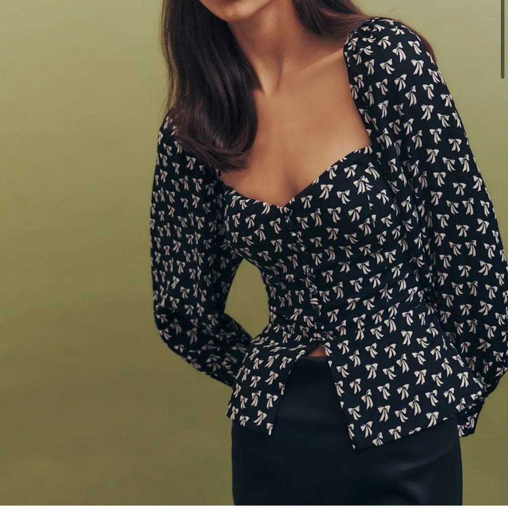 Reformation Katana Top Bowtie - Size 8